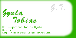 gyula tobias business card